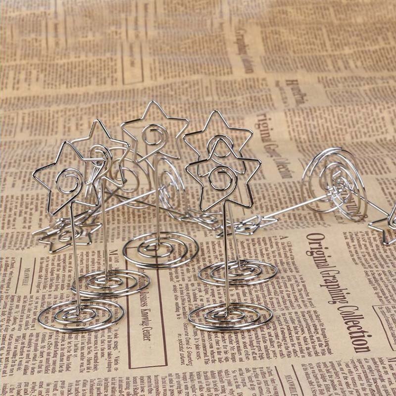 Nocm -10 stuks metalen ster tafelnummer fotohouder staat voor bruiloften en feesten