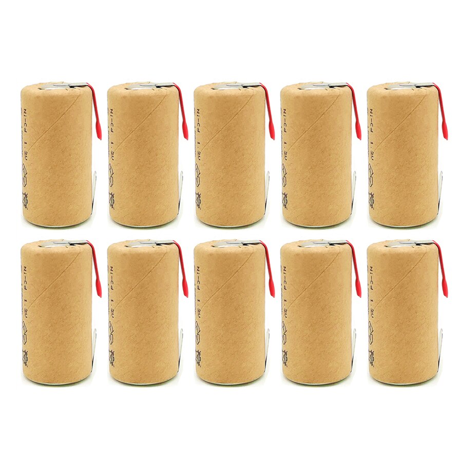 3/4/8/10/12/15//24 battery rechargeable battery SC 1.2v battery 1500mah+ guide for/LED or power tools: 10pcs