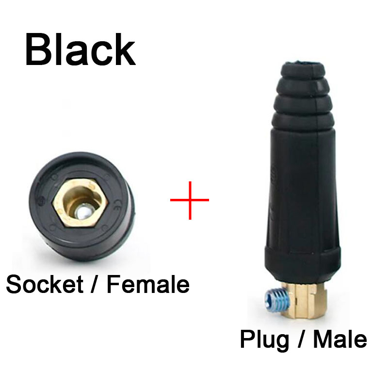 DKJ 10-25 35-50 50-70 conector de Cable máquina de soldadura europea conector de Cable macho hembra de ajuste rápido adaptador de enchufe: Oro / 1,4 mm