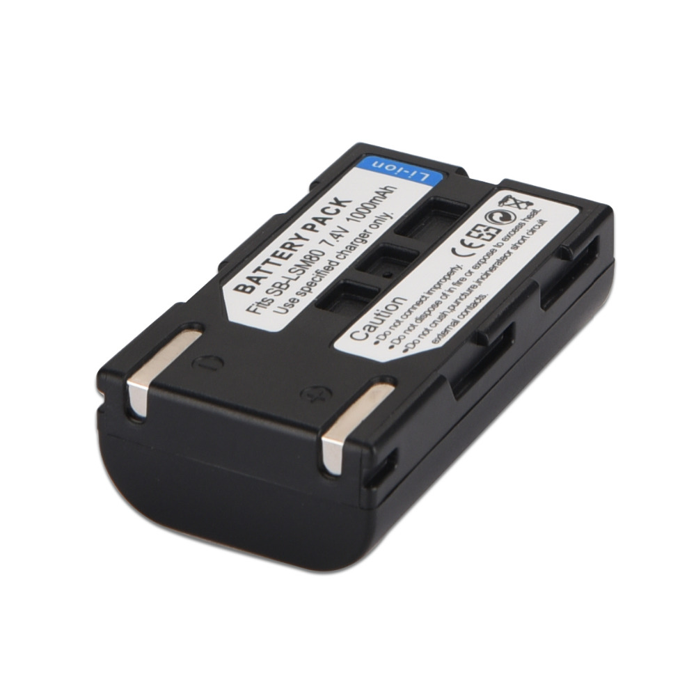 1000 mAh SB-LSM80 SB LSM80 batería de repuesto de Batteria para Samsung VP DC161 DC163 DC165WB DC565WBi DC563i SC-D351 SC-D353