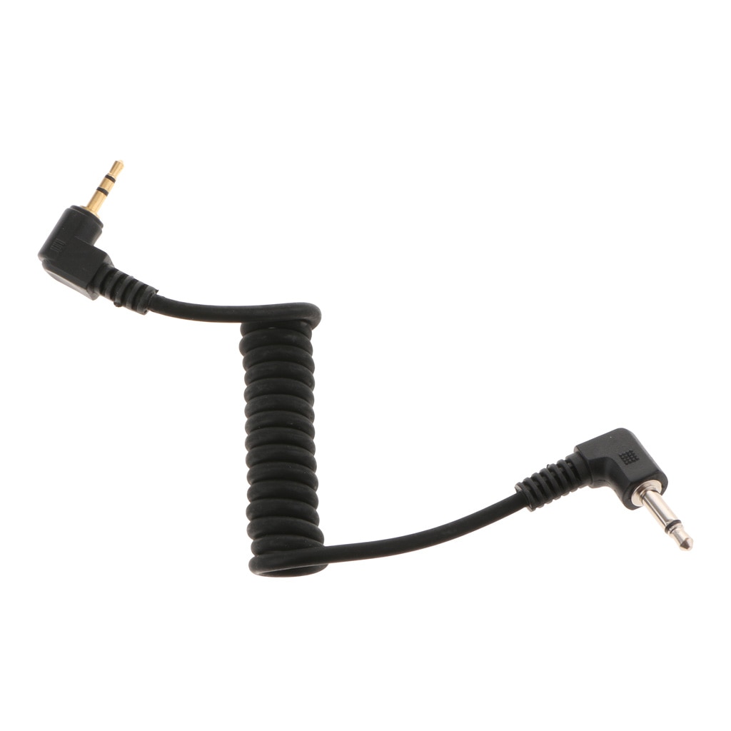 2.5mm to 3.5mm Male Flash PC Sync Extend Spring Cable Cord Wire for PE-16NE/Yongnuo RF-602/JY-2004 3.3ft