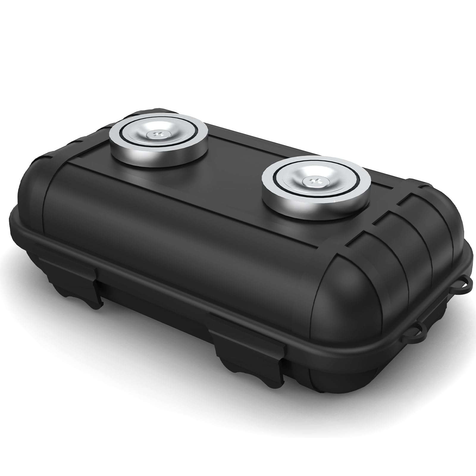 Magnetische sleutelhouder onder auto Verberg een sleutel buiten Buiten Waterdichte sleutelverbergdoos voor kamperen Road Trip RV Lange afstandsreizen: Black