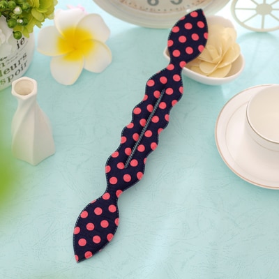 einrollen Mädchen 1PC Blumen- Punkte Lippen Stil Hase Ohren Magie Schwamm Haar Styling Brötchen Hersteller Twist Curler Werkzeug Haar-Accessoire: Silber