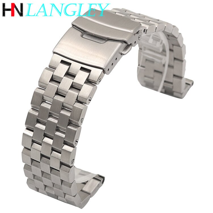 26mm 24mm 22mm 20mm 18mm metal urrem premium solid rustfrit stål urarmbånd mænd kvinder sort/sølv armbånd