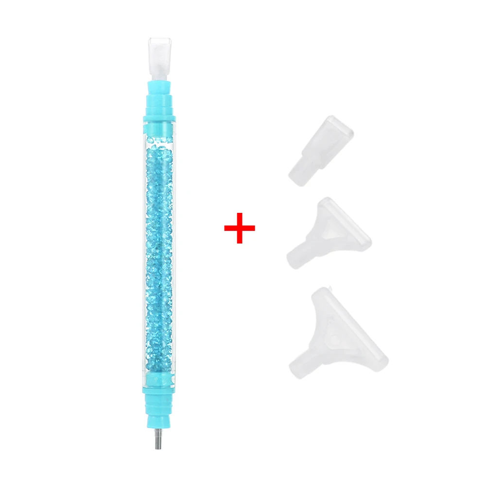 Stylo de peinture au diamant 5D en résine, stylos perceuse à pointe en résine, point de croix, broderie, bricolage, artisanat, nail art, accessoires de couture, , 1 ensemble: green