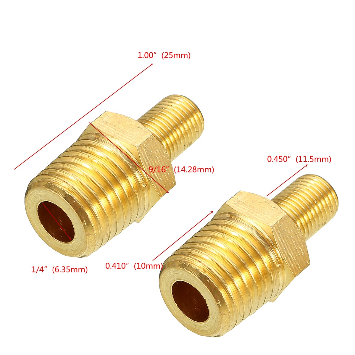 EEN Paar 1/4 "NPT MPT Messing Luchtcompressor Tank Vulklep Schrader Messing Kleppen & Onderdelen