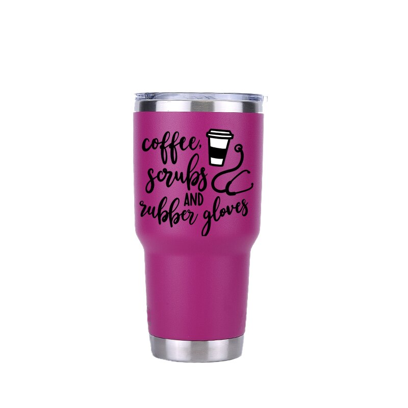 d'infirmière 30 oz gobelet voyage voiture bière tasse vide flacons isolés en acier inoxydable Thermos tasses à café