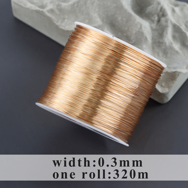 YEGUI M997, accesorios de joyería, alambre de cobre, chapado en oro de 18k, nunca se desvanece, hallazgos de joyería, dijes, bricolaje, fabricación de joyas, un rollo/lote: Blanco