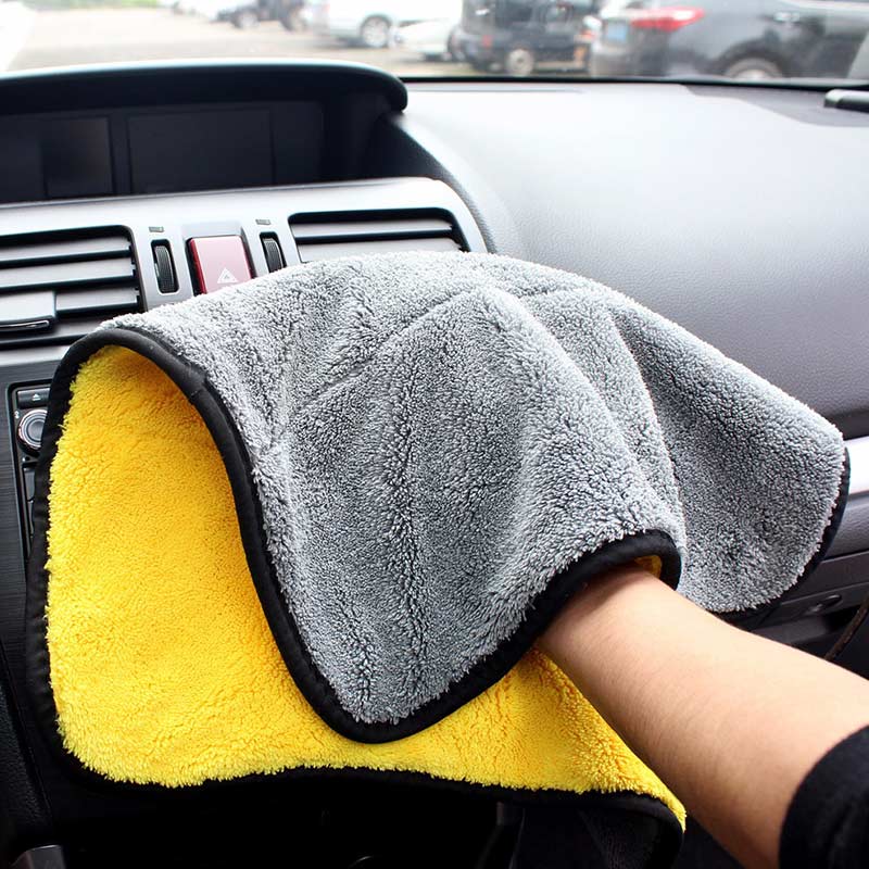 Autopleie supertykk plysj mikrofiber bilvoks og poleringshåndkle for bilpleiedetaljer mykt mikrofiberhåndkle