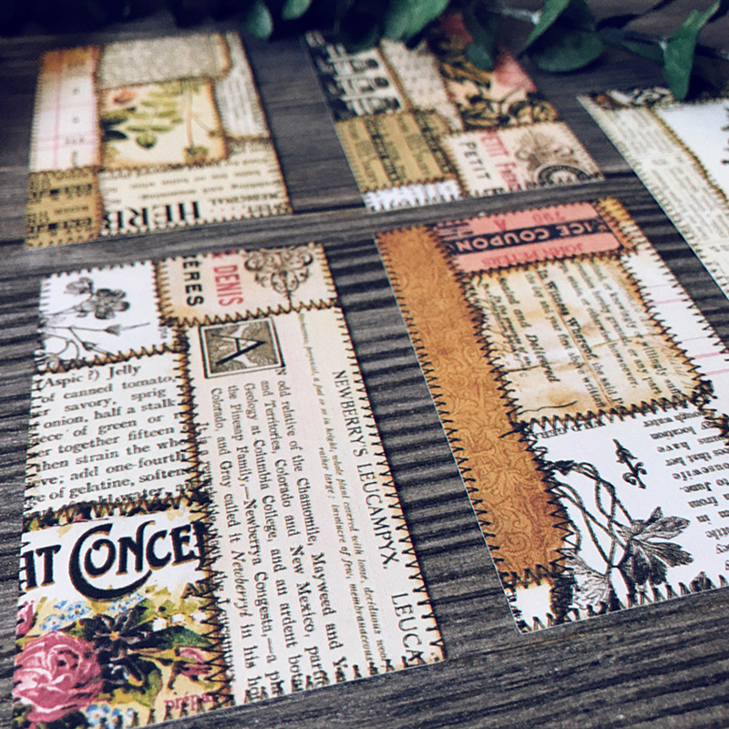 Vintage imitatie naaien plant doek patroon dikke ambachtelijke papier Scrapbooking decoratie DIY creatieve Journal Dagboek Planner Kaart