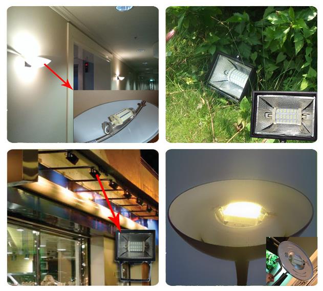 30W regulable R7S led luz 118mm sin ventilador COB led R7S reflector J118 luz AC85-265V