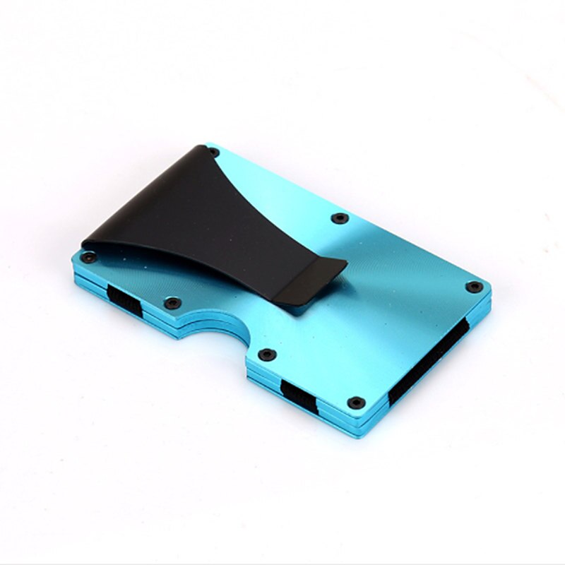 ZOVYVOL Unisex Metal Card ID Holder RFID Slim Business Card Holders Card Holder Automatic Brand Famous Credit Card Holder: X11D-Blue