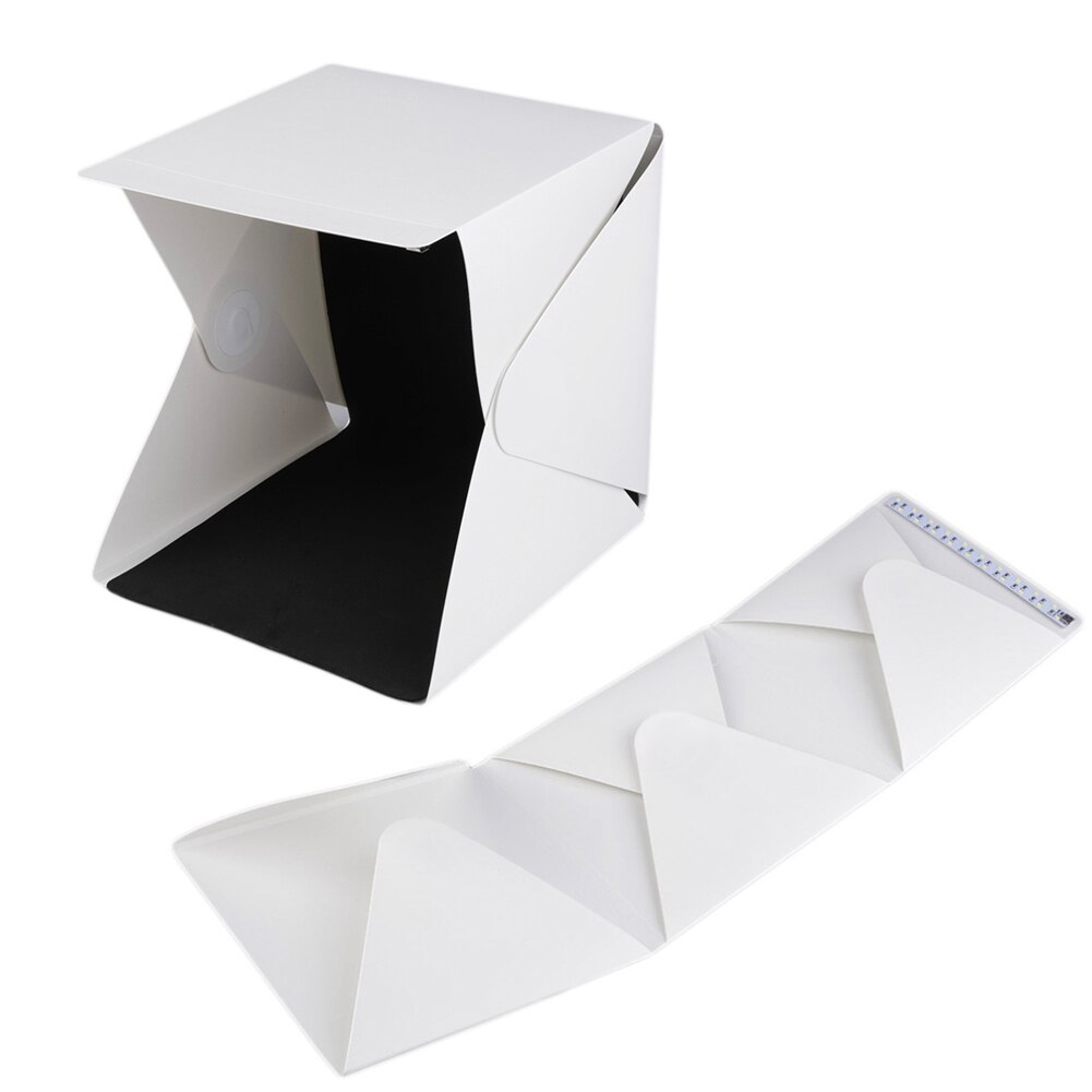 Caja de luz plegable portátil para estudio de fotografía, caja suave de luz LED para foto, Fondo de cámara de fotos para iphone DSLR