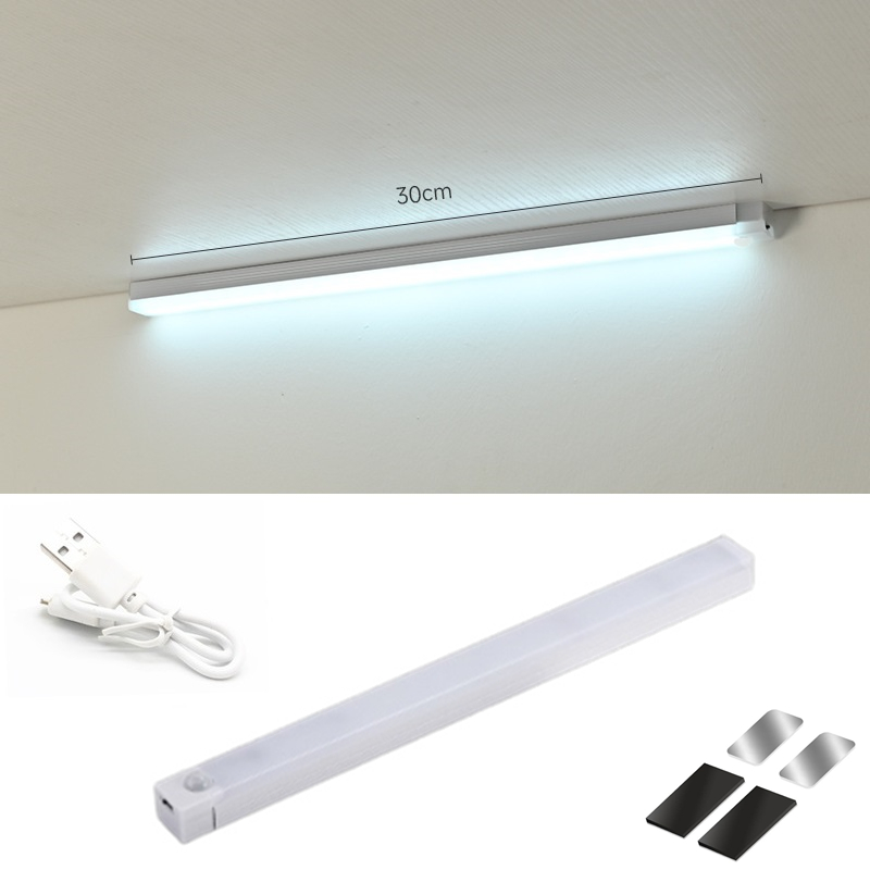Drahtlose LED Nachtlicht Bewegung Sensor Licht USB Unter Schrank Licht Für Küche Schrank Schlafzimmer Kleiderschrank Sensor Innen Beleuchtung: Dunkelblau