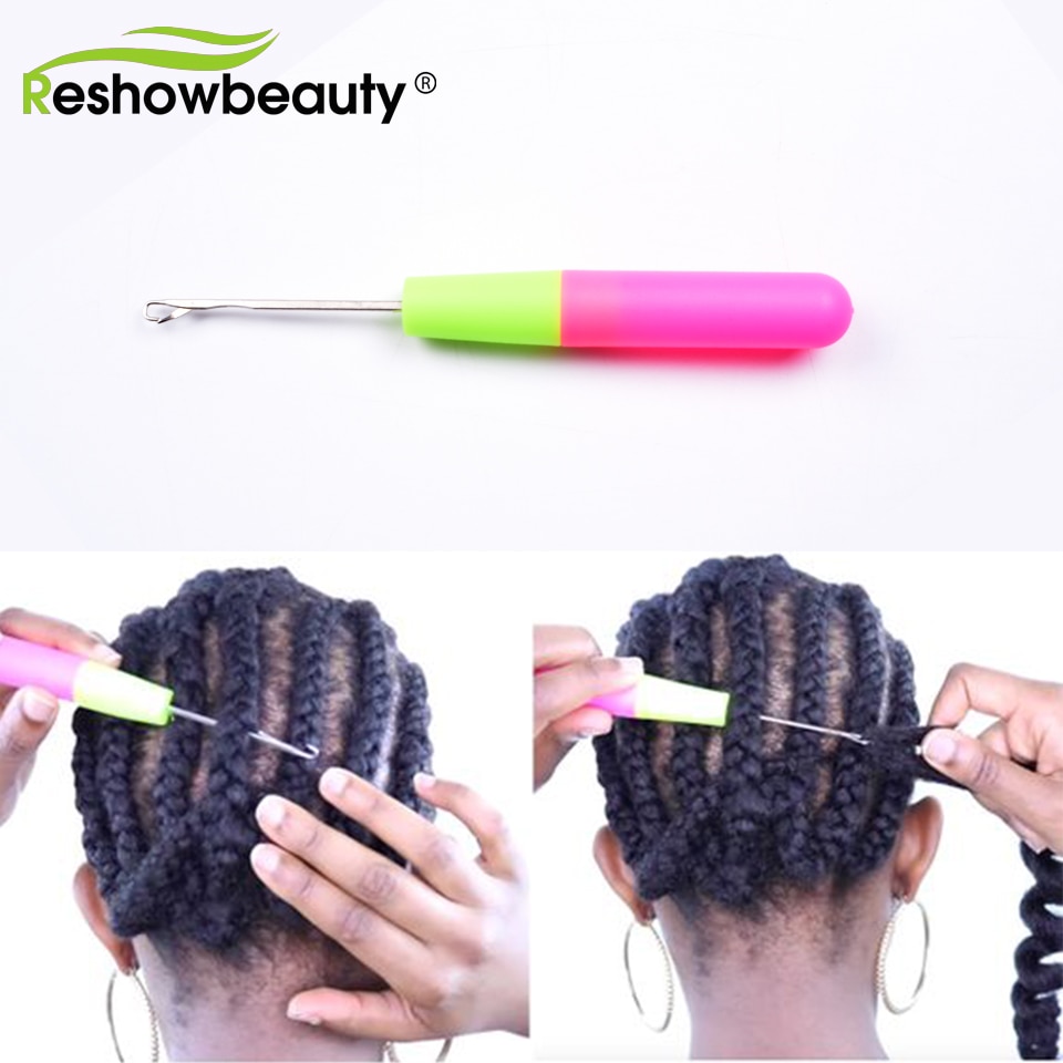 Crochet Hooks for Braids Latch Hook Needles Knitting Tools Plastic Hand Stainless Steel Hair Accessoires Reshowbeauty