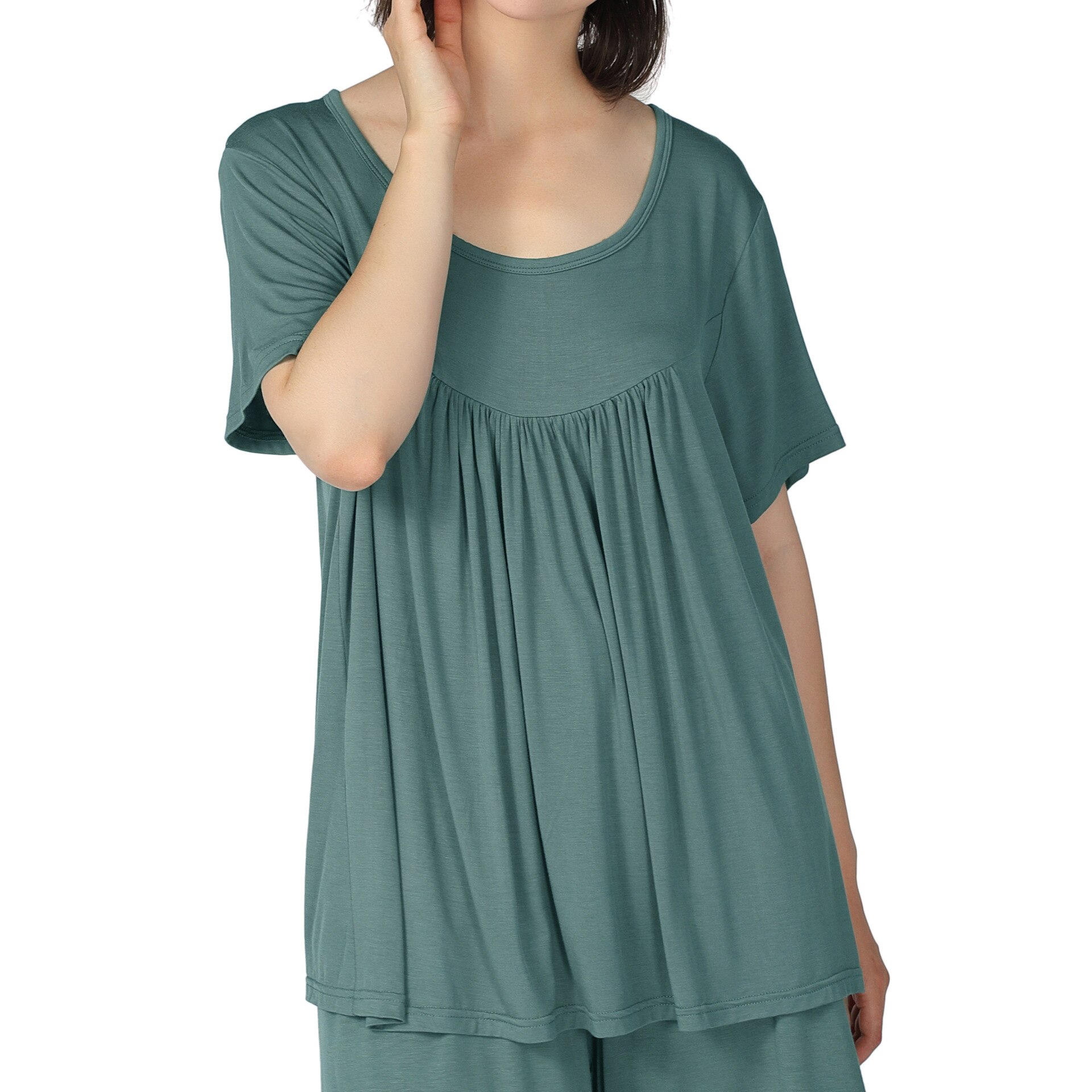 Camiseta de dormir de talla grande para Mujer, ropa de dormir informal de manga corta, Tops para dormir, Camiseta holgada para el hogar, Pijama para Mujer 2XL-7XL