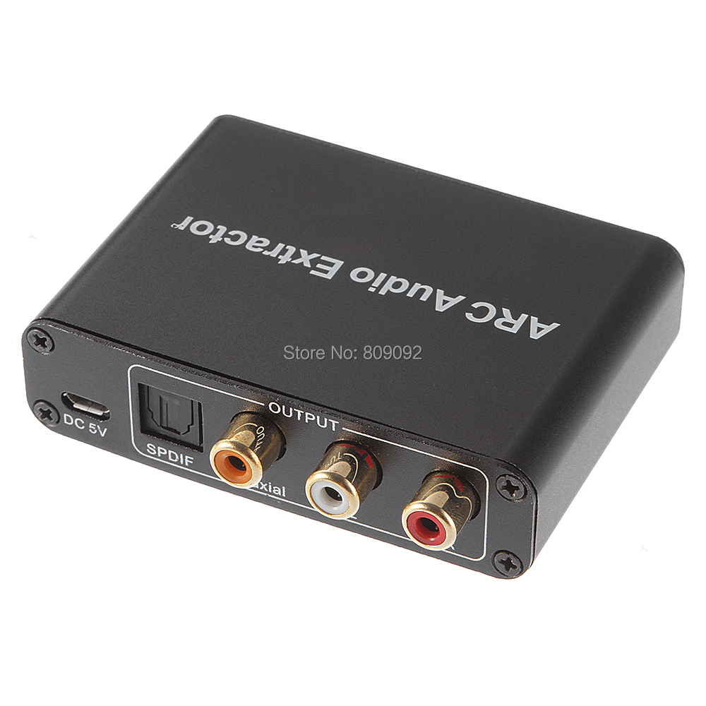 192KHz Aluminium ARC Audio Adapter HDMI Audio Extractor Digitaal naar Analoog Audio Converter DAC SPDIF Coaxiale RCA 3.5mm Jack uitgang