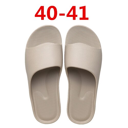 XiaoMi Mijia sandals men and women non-slip wear-resistant EVA thick bottom comfortable home slippers bathroom bath: Gray 40-41