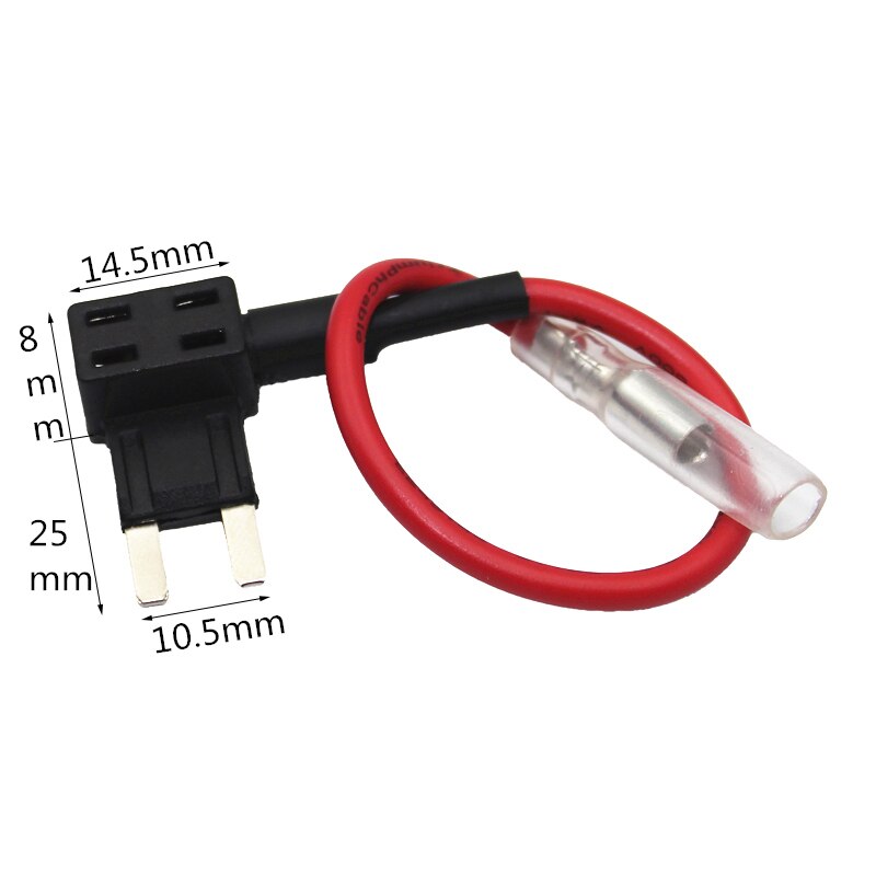 12V Mini Kleine Medium Size Auto Zekeringhouder Add-A-Circuit Tap Adapter Met 10A Micro Mini standaard Atm Blade Zekering: R Small
