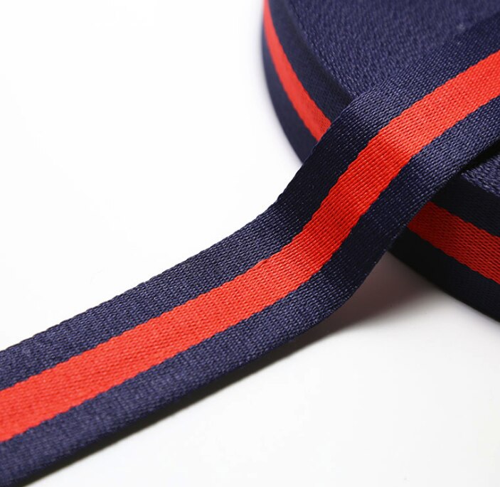Bande adhésive en tissu Nylon épais | 10M 1.5 pouces 38mm rouge jaune blanc argent bleu noir pour la fabrication de bandes, bracelet de sacoche: blue red blue