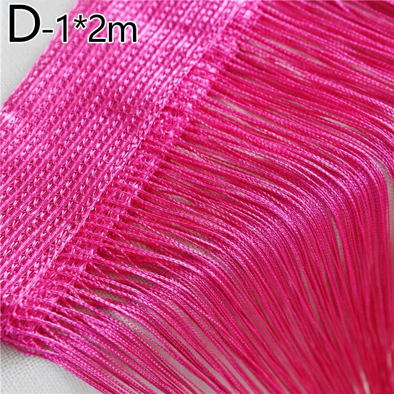 100X200Cm Draad Gordijn String Screen Lint String Divider Blind Voor Woonkamer Deur Muur Window Panel Kwastje gordijnen: D