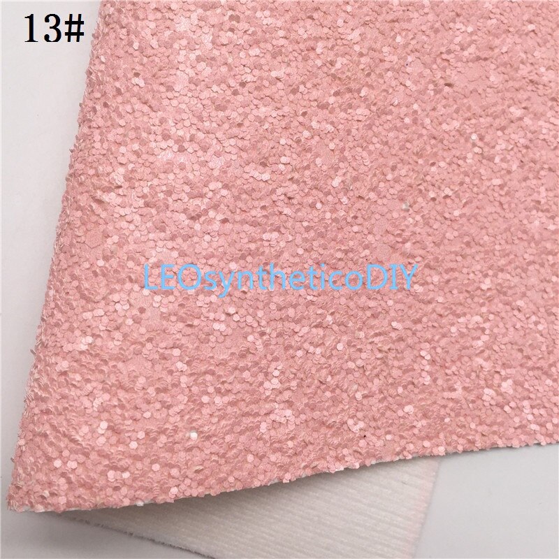 LEOsyntheticoDIY Neon Chunky Glitter Vinyl Fabric Sheet Felt Backing Synthetic Leather Faux Vinil DIY A4 SIZE R033A: 13