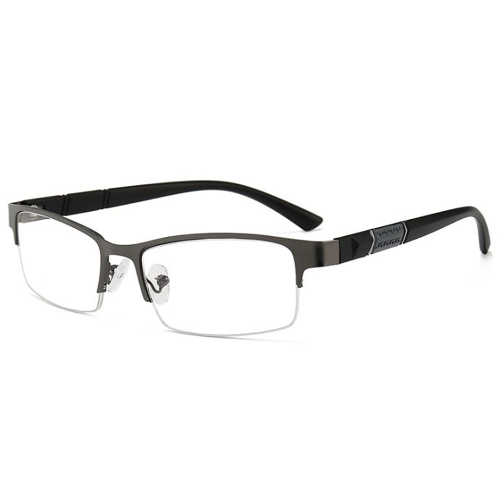 Gafas de lectura con medio marco de Metal, gafas para miopía Unisex 0-0,5 -1 -1,5 -2 -2,5 -3 -4 -5 -6 Gafas con números de grados: Blanco / +250