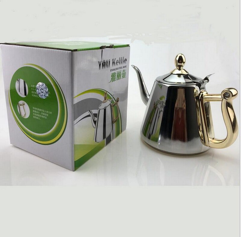 Tjock 1.5l sus 304 rostfritt stål kaffekanna vattenflaska teapparat fransk press kaffekanna mjölkkanna