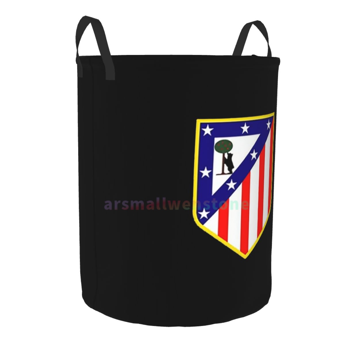 Athletic Club Madrid Round Laundry Hamper Storage Basket Toys Clothes Organizer Bin for Home Bathroom Bedroom Dorm Nursery