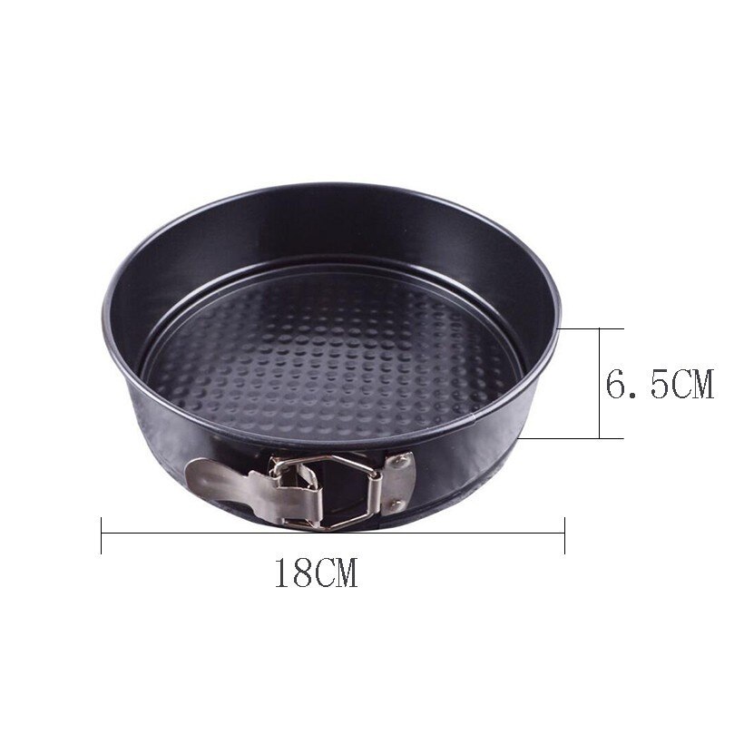 Round Non-stick Carbon Steel Cake Mold Metal Baking Model Pastry Cakes Grilled Tray Detachable Bottom Disc For Kitchen Bake: 18CM
