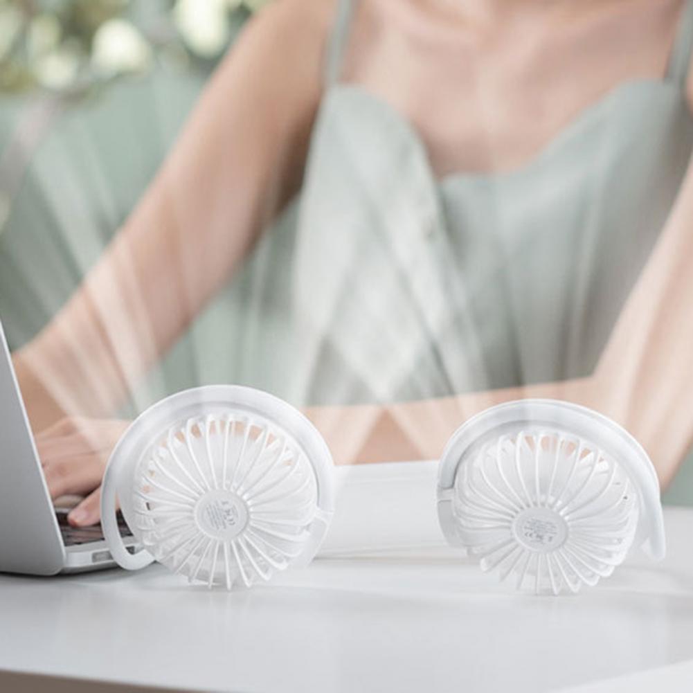 Mini Wearable Oplaadbare Inklapbare Hals Ventilator Voor Reizen