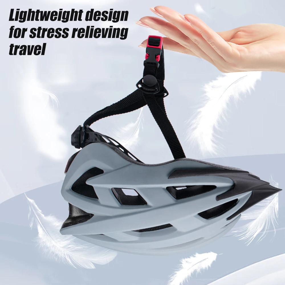 Bike Helmet for Adult Men Women with Suggested Fit 58-62cm, Lightweight with Adjustable Side and Chin Strap, Bike Accessories