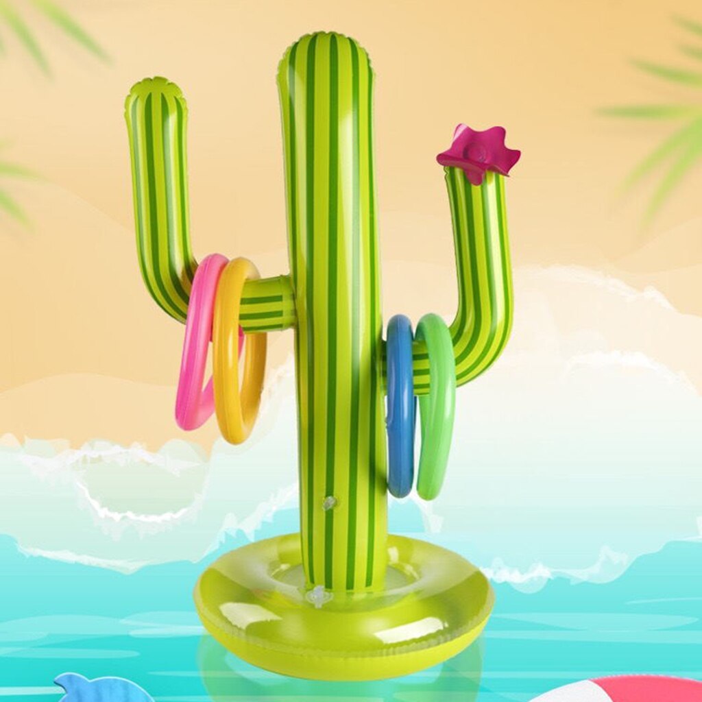 Pvc Opblaasbare Cactus Ringen Toss Game Kit Fiesta Party Levert Water Speelgoed Kids Volwassenen