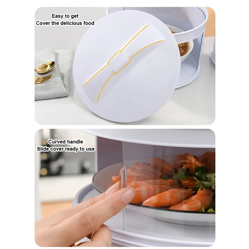 Stapelbaar Voedsel Dome Multi-layer Transparant Isolatie Cover Stofdicht Voor Koelkast Keuken Accessoires Cocina Accesorio