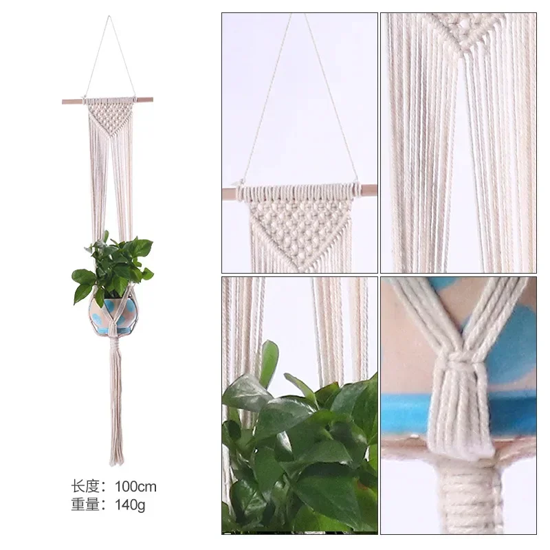 Support fait main pour pots de fleurs, jardinière de jardin de cour, pot de panier, trépied pour vases, décoration d'intérieur: kaki foncé