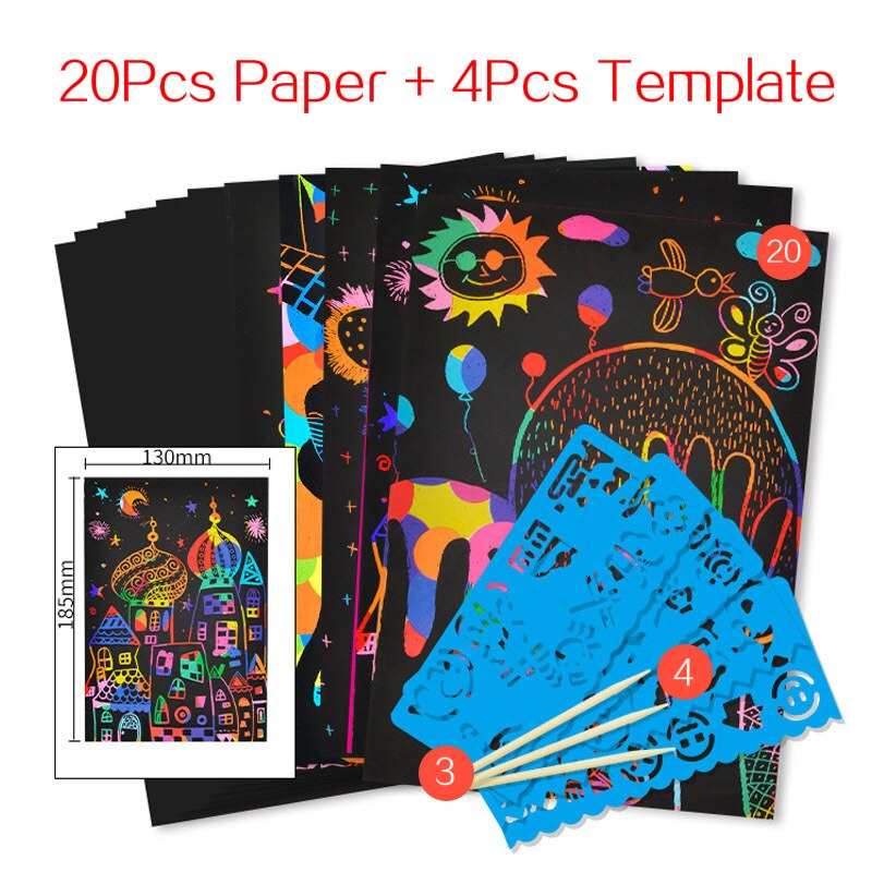 Paquete De 16 Cuadernos Para Rascar Arte Y Manualidades Niño | Meses