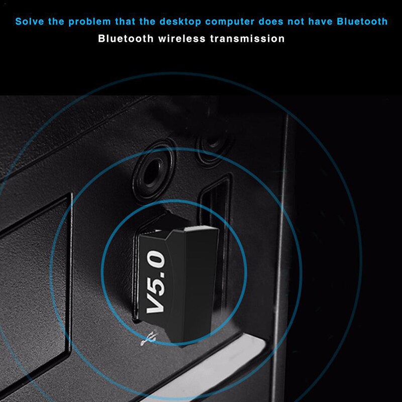 Adaptador USB Bluetooth 4,0 para ordenador, receptor y transmisor adaptador USB inalámbrico con Bluetooth 5,0