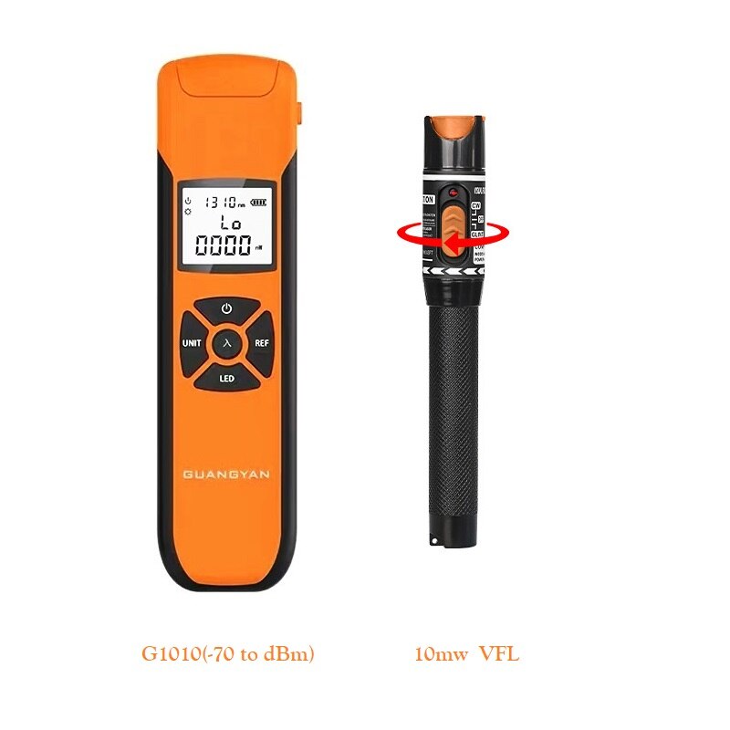 FTTH Fiber Optic Tool Kit with Fiber Cleaver -70~+10dBm Optical Power Meter Visual Fault Locator 10mw