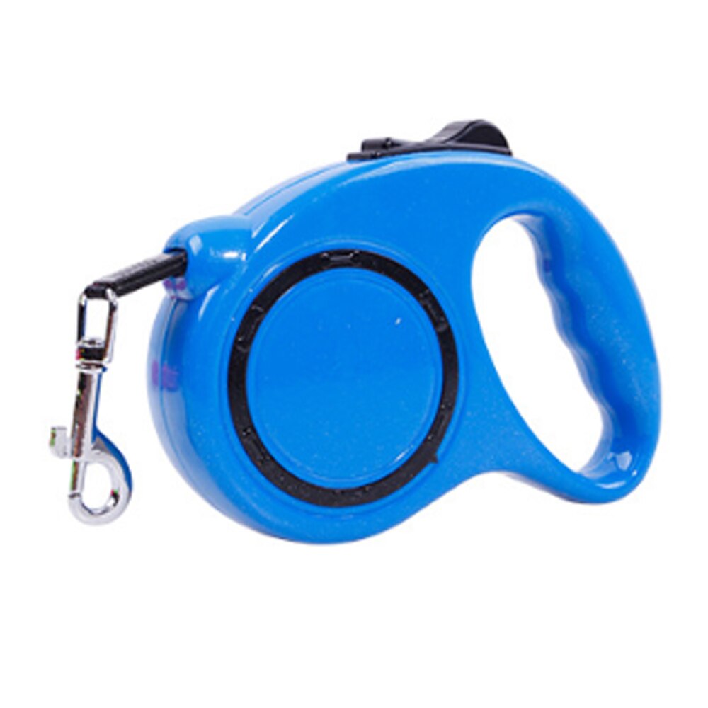 Dog Collars and Leashes Pet Dog Cat Puppy Automatic Retractable Traction Rope Walking Lead Leash: BLUE