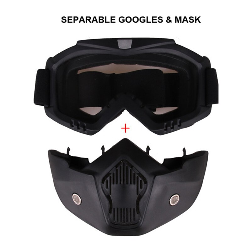 Nachtzicht Skibrillen Met Afneembare Masker Winter Winddicht Skiën Eyewear Outdoor UV400 Snowboard Sneeuwscooter Bril Masker