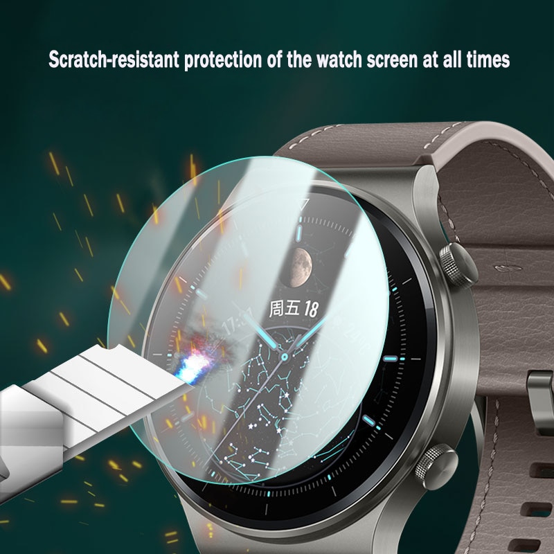 2Pcs Gehard Glas Voor Huawei Horloge Gt 2 Pro 9H Premium Smartwatch Screen Protector Explosieveilige Film accessoires