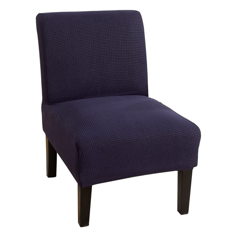 Stretch accent stolbetræk midten af århundredet moderne stol slipcover armløs stolbetræk spandex møbler protecor elastisk: Navy stolbetræk