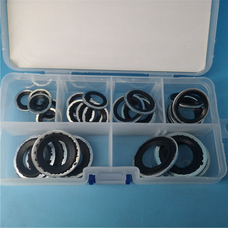 Air Conditioner Pump Washer 30Pcs A/C Compressor Sealing Gasket Washer Set O Ring Assortment Repair Tool