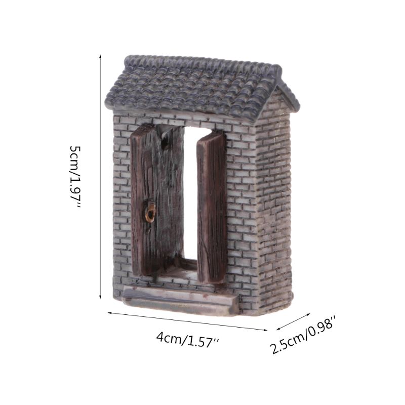 Door Shaped Miniature Gardening Landscape Micro Garden Bonsai Decor Resin Craft