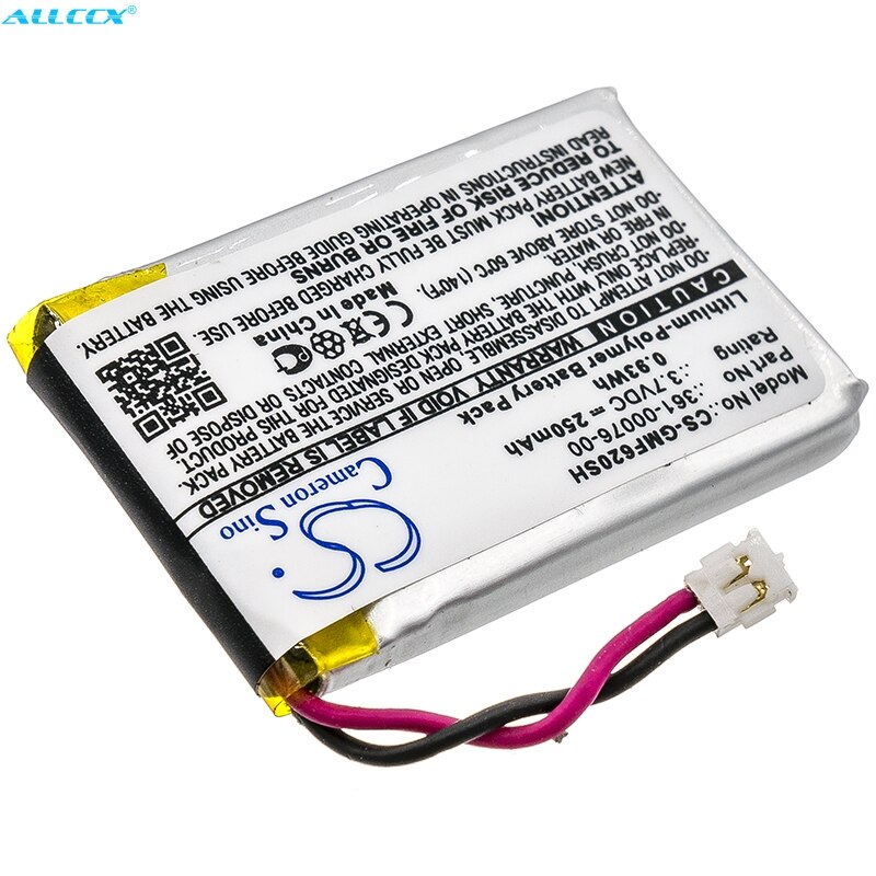 Cameron Sino 250mAh batterie 361-00076-00 pour Garmin Forerunner 620