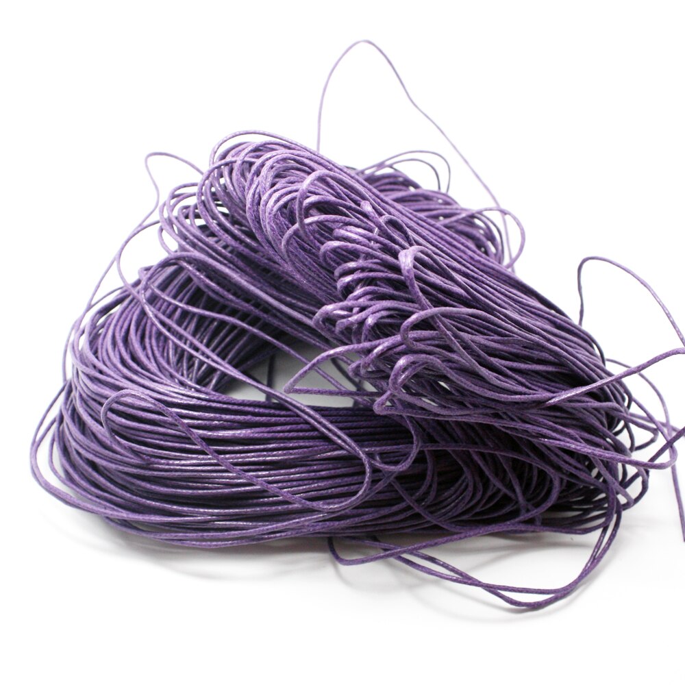 Cordon de serrage en coton ciré 1.5mm | 60 m/lot, collier de corde en perle ciré, fabrication de Bracelet et d'accessoires de couture, bijou à bricoler et soi-même
