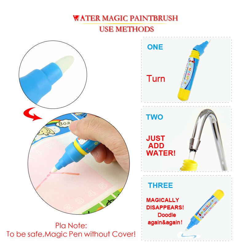 4 stk / sæt magisk vand pen tegnebræt legetøj doodle pen maleri og skrivning legeværktøj uddannelses legetøj til børn børn