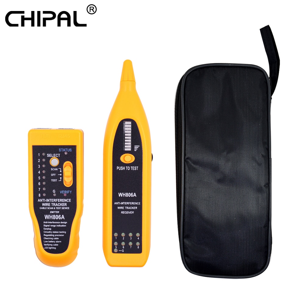Top WH806A Cable Tester for BNC Electrical Cable Cat5 Cat5E Cat6 Cat6E RJ45 Telephone Wire Tracker LAN Network Line Finder