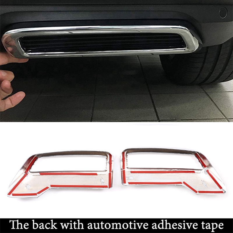 1Pair Chrome Rear Exhaust Pipe Muffler Cover Decor Trim Exhaust Pipe Tail Cover For Peugeot 3008 4008 5008