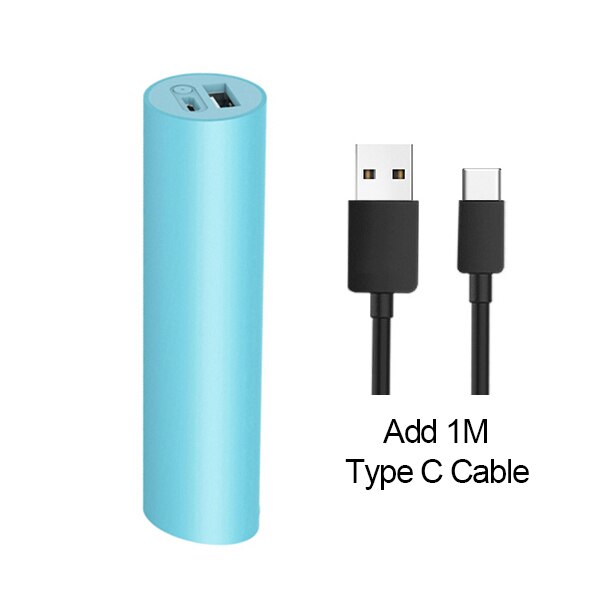 ZMI Mini Power Bank 3000mAh 18650 batter Rechargeable external Original Mini Powerbank portable charging for phone: Add Type C Cable